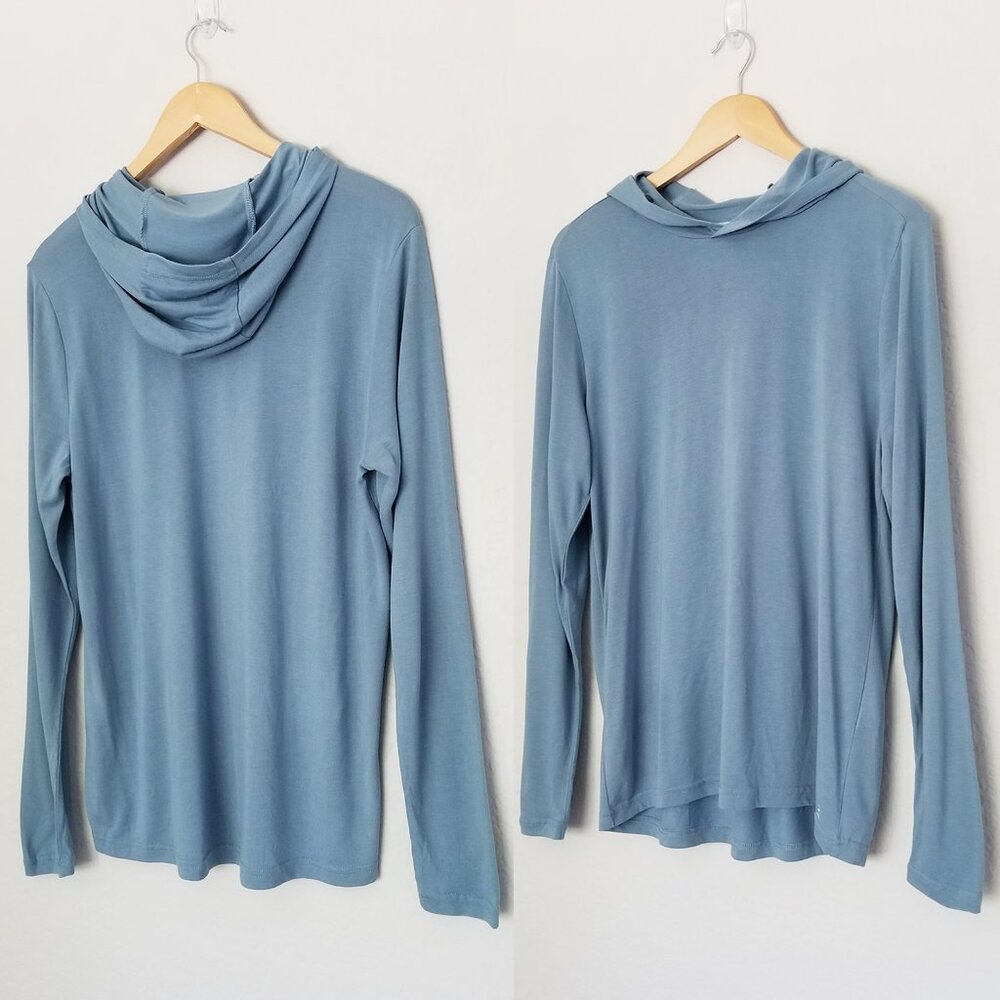 Free Fly Men's S Lightweight Bamboo Hoodie Blue Stretch Pullover Sun Protection